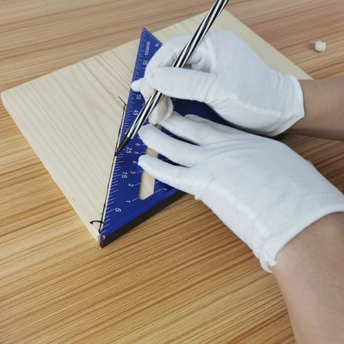 siawadeky Triangle Ruler, Woodworking Circular Saw Ruler, 45 Degree Marking Tool, 7-inch Aluminum Alloy, 0-90 Degree Multi-Angle Tool, Carpentry Tool,