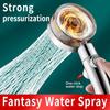 Propeller Bathroom Shower Head Rainfall High Preassure Water Saving Shower Accessary Pressurized Nozzle Universal Adaptation