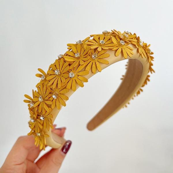 

Цветной цветочный головной убор, повязка на голову с цветком и стразами, повязка на голову для умывания и снятия макияжа