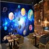 Cosmic Planets 3D Mural Outer Space Interstellar Starry Galaxy Wallpaper Bar KTV Theme Restaurant Background Wall Paper