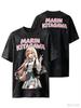 2026 Summer Hot Sale Washed Vintage Anime Marin Kitagawa Double Sided Print T-shirt Men Women Casual Oversized Round T-shirt