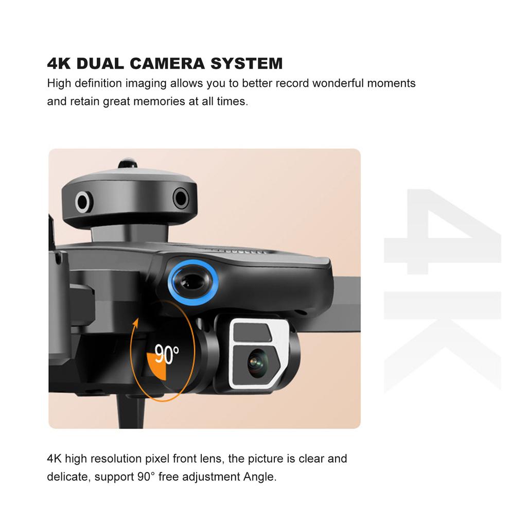 Foldable Drone with 4K HD Dual Camera Intelligent Obstacle Avoidance Gravity Induction Gesture Shooting RC Quadcopter Toy for Adults Kids Beginners