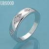 925 Sterling Silver Wedding Jewelry Geometric AAA Zircon Fashion Ring