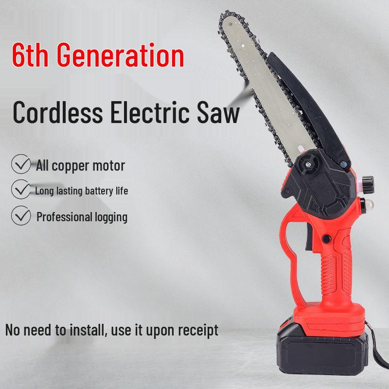 German Cordless Handheld Lithium Chainsaw: Compact, One-Handed Pruning and Felling Saw for Outdoor Use