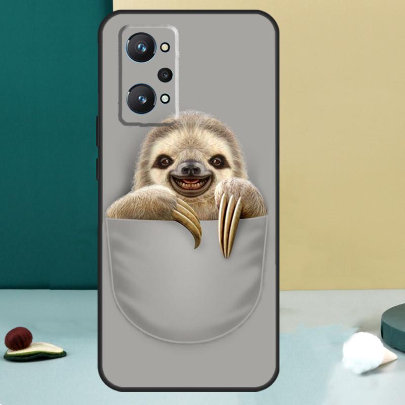 Kawaii Cute Sloth Face For Realme GT 7 Pro GT 5 6 6T C67 C61 C55 C53 C51 C21Y C25S C75 10 11 12 13 14 Pro Plus Case