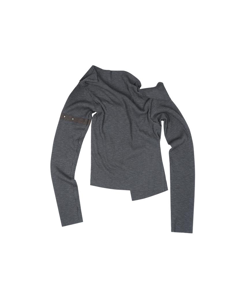 Dogma Ehks Square Knit Cardigan Gray