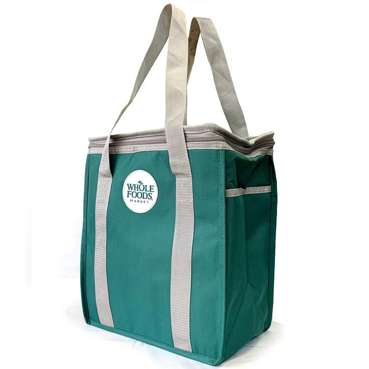 Whole Foods Market Insulated Shopping Bag Cool Bag Insulated Bag Thermal Bag Insulated Drinks Camping Green Shopping Bag Eco Bag