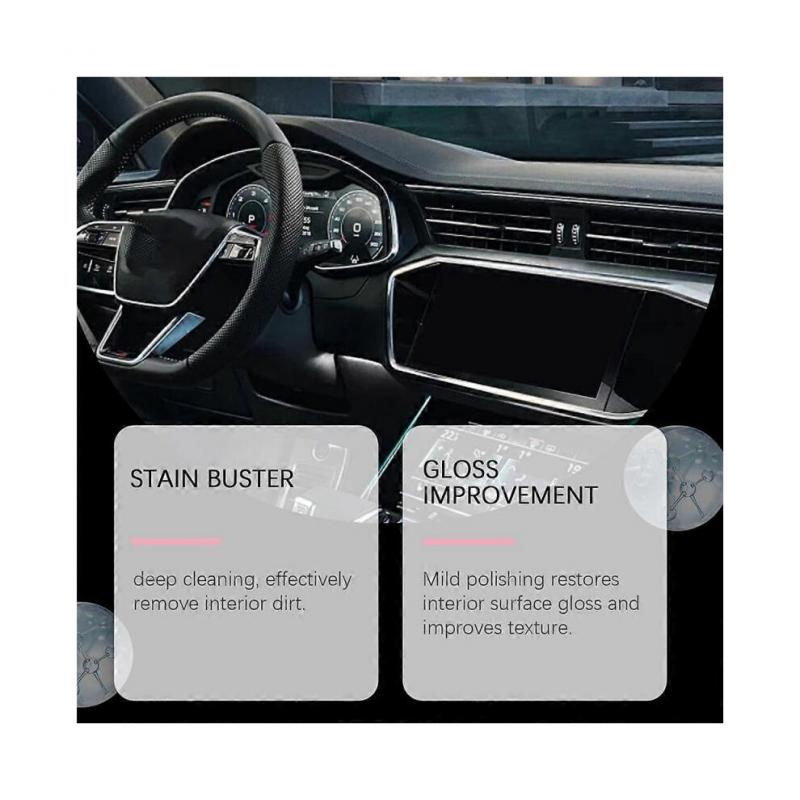 (4-Pack) Polishing Cleaner for Car Interior Detailing: Rubber, Leather, and Automotive Interior Polishing Agent, Detailer, and Cleaner