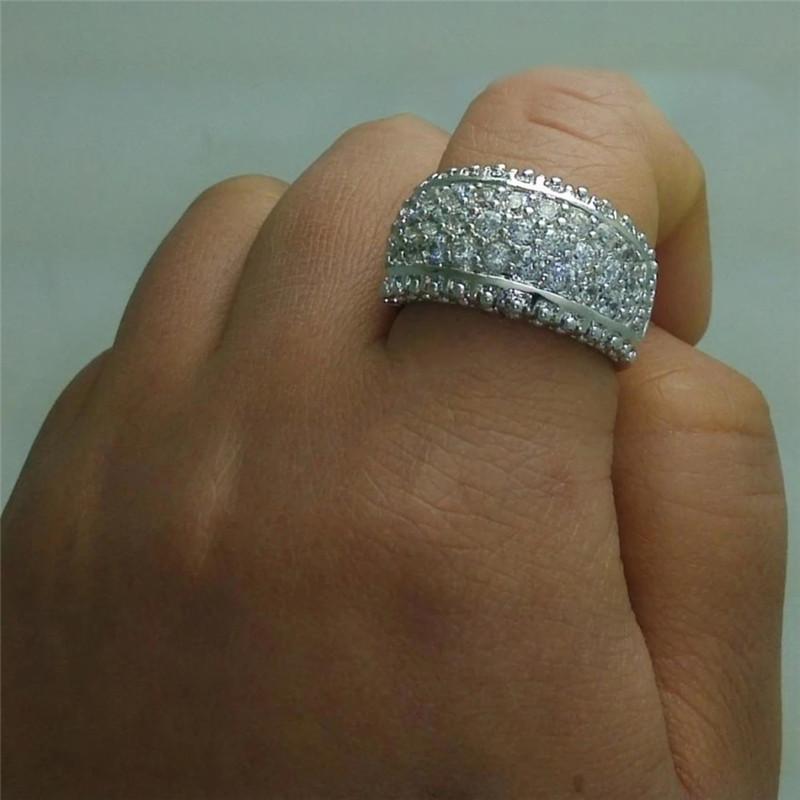 Inele de nuntă noi cu design discret pentru femei, de culoare argintie, accesorii strălucitoare pentru doamnă, inel de aniversare, bijuterii de modă versatile