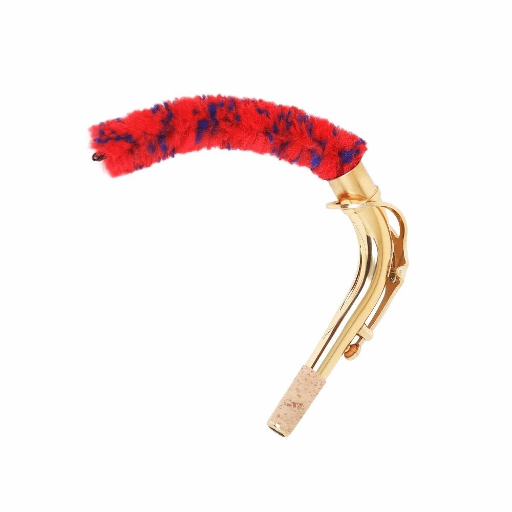 2PCS Red+Blue Saxophone Neck Cleaning Rod Cleaning Brush Kit Saxophone Neck Inside Tube Cleaning