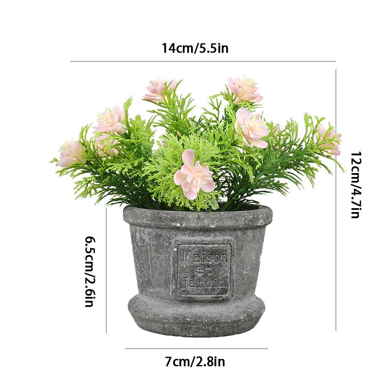1PC Artificial Bonsai Table Ornaments Flowers Potted Fake Plants Alphabet Pots Desktop Decoration