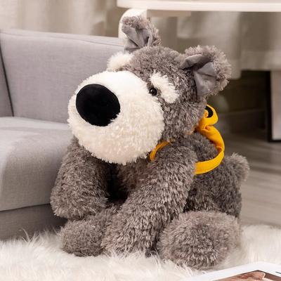 Highland Puppy Doll Soft Schnauzer Huffing Dog Repairing Girl Heart Gift Cute Dog Plush Sleeping Pillow Birthday Gift
