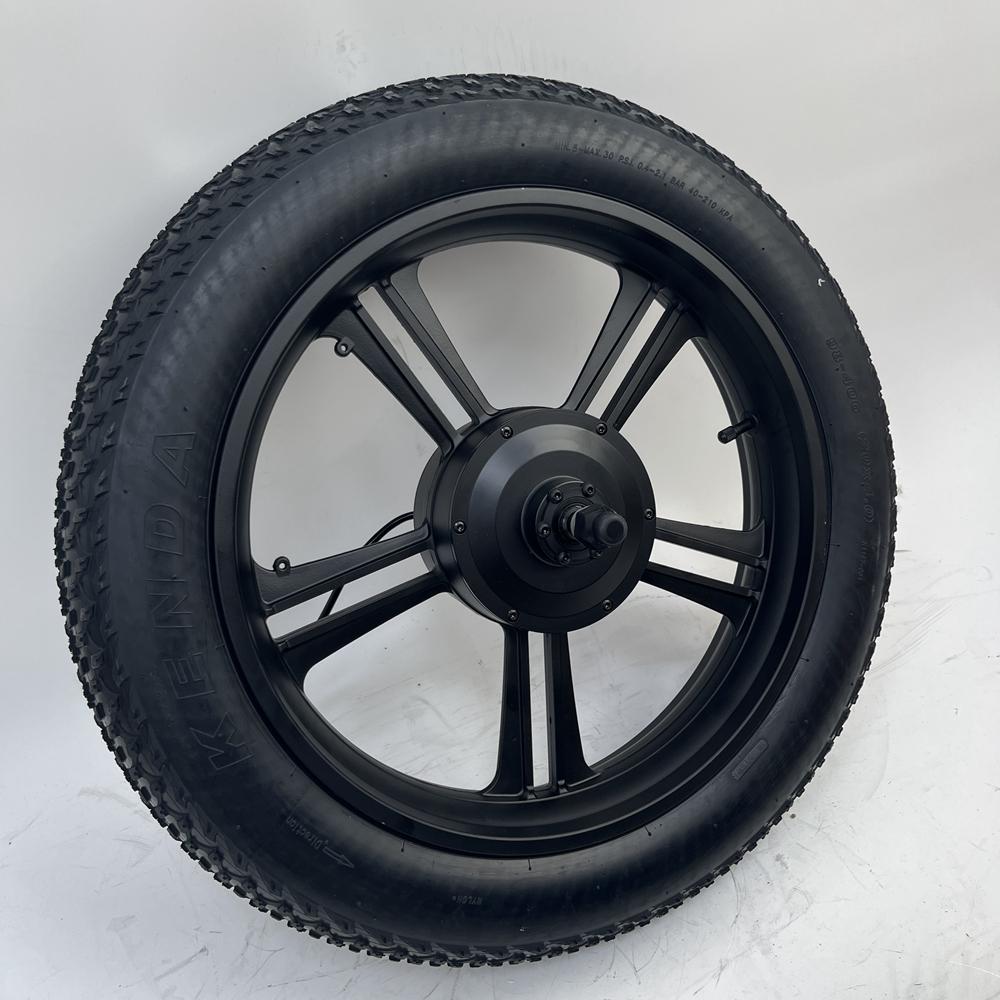 20inch 36/48V 500W Brushless Gear Hub Motor Integrated Wheel for Fat Bike Snow Bike 170mm Dropout  with 20x4.0 Tire