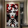 Women Flower Large Size Diamond Painting Beautifully Girl Diy Full Square Round Drill Rhinestone Embroidery Mosaic Cross Stitch Kits