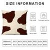 Brown White Cow Hot Cushion Cover Pillowcase Ultra Soft Skin Friendly Fabric Cloud Like Comfort & Concealed Zipper