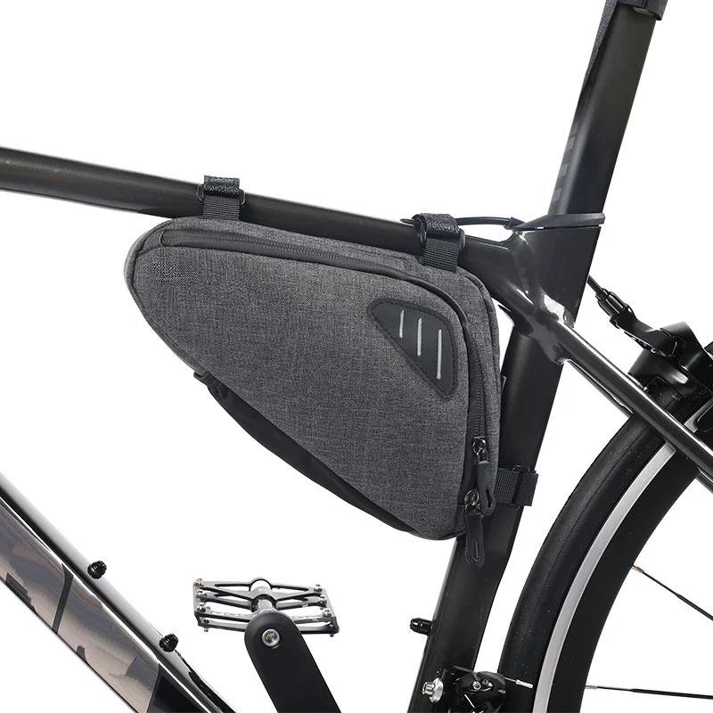 Waterproof Bicycle Triangle Bag MTB Mountain Bike Storage Bag Rainproof Front Tube Frame Pouch Reflection Cycling Tool Bag
