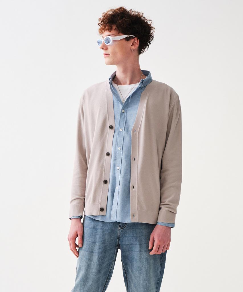 Stco Diems Silky Touch Cardigan Ivory (Classic Fit)_Dkgua01Csi