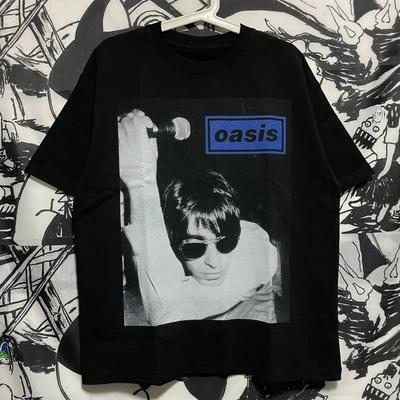 2025 Oasis Band Rock Retro Trend Peripheres Bedrucktes T-Shirt Sommer Rundhals Pullover Herren- und Damen-Kurzarm