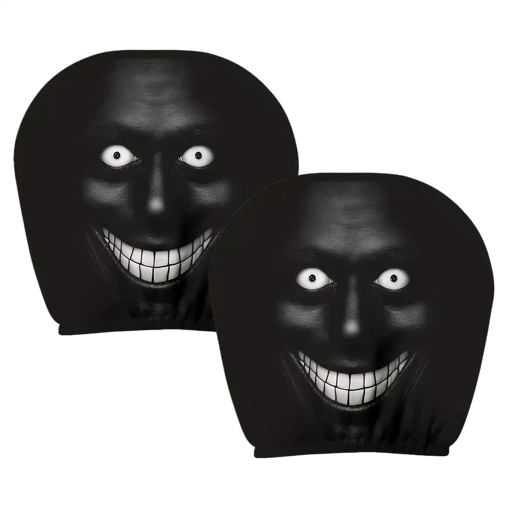 2 Stuks Enge Hoofdsteunhoes Halloween Grappige Auto Hoofdsteun Beschermer voor Mannen Vrouwen Familie Vrienden SUV Sedans Pickups Campers