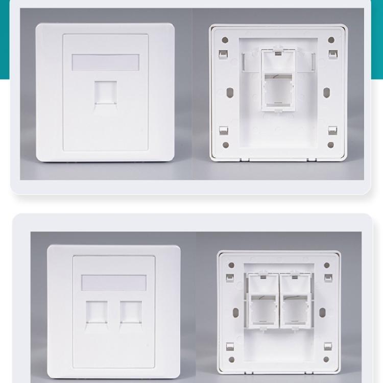 Placa de Parede Telefônica e de Internet Atualizável Material PC Placas Frontais de Internet Compatíveis para Caixas de Montagem Padrão 86
