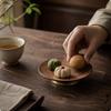 Black Walnut Wood Snack Plate Minimalist Wooden Fruit Tray Strong