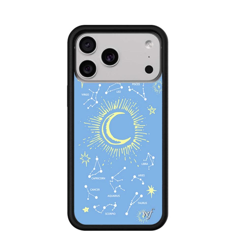 WildFlow Blue Denim Phone Case for iPhone 17/16 Pro Max/15 Plus - Protective Cover