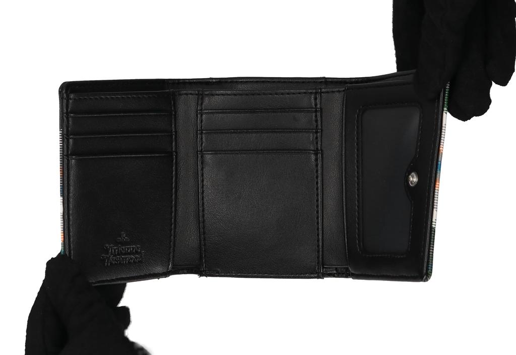 Vivienne Westwood Wallet Derby Small Frame Wallet 51010018 S0012 O102 Derby Tartan Green Tri-fold [Used]
