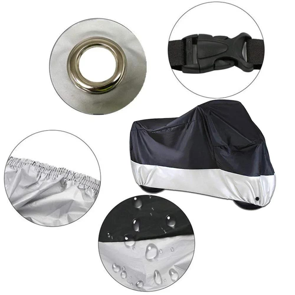 Waterproof Motorcycle Cover XXL Size Dustproof Motorbike Cover UV Protective Outdoor Moto Cover for Four Season