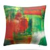 Turquoise Geometric Color Block Short Plush Cushion Cover Color Block Gem Series Linen Pillow Case Home Fabric