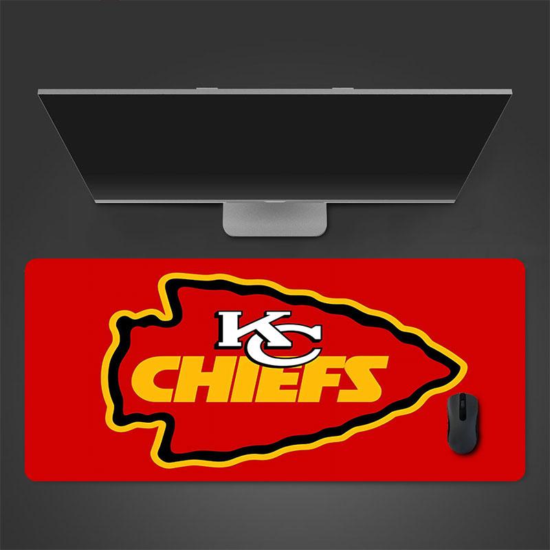 KC Chiefs logo Mouse Pad, Large Gaming Desk Mat, Non-slip XXL Mousepad for Laptop & Tablet, Mini PC Playmat with Stitched Edges