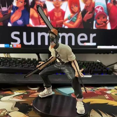 14cm Chainsaw Man Anime Figur Power/Denji Actionfigur PVC Chainsaw Man Nudelstopper Figur Erwachsenen Sammlermodell Spielzeug