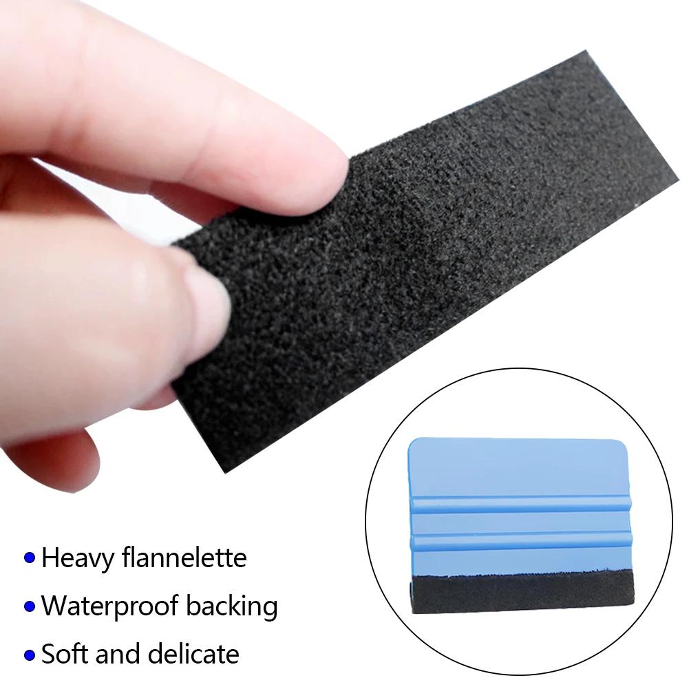 1 rulle Fiber Vinyl Squeegee Reserve Suede Stof Klud Bilindpakningsværktøj Vinduesfilm Skraber Ingen Ridsebeskytter Kant Biltilbehør