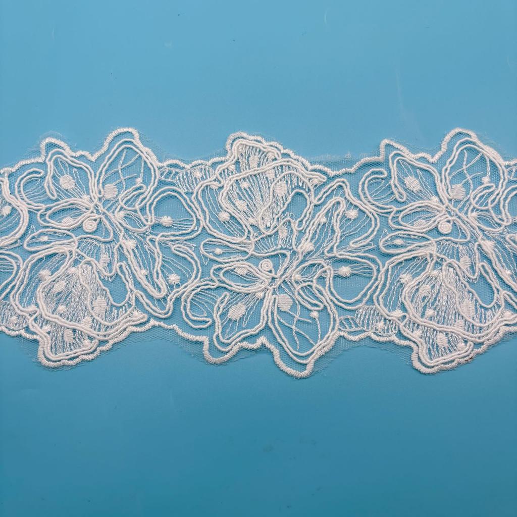 Rope Strand Barcode Embroidery Lace Women Lace Lolita Clothing Hem Accessories