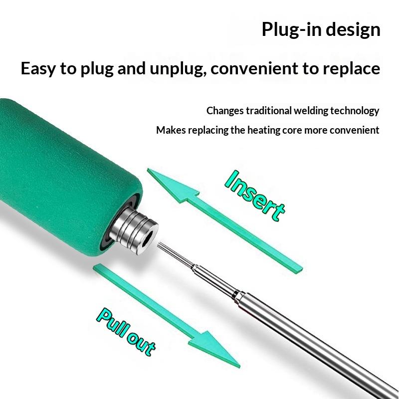 1 Set 5V15W Usb Typec Interface Electric Soldering Iron Repair Wireless Mini Three-Level Temperature Soldering Iron Welding Tool