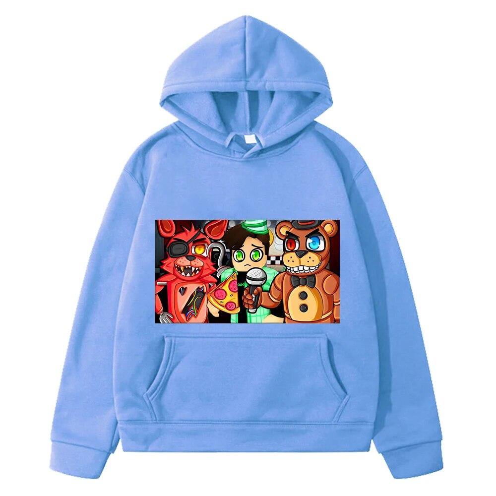 FNAF Hoodies Fleece Sweatshirt Jungen y2k Sudadera Pullover Herbst Anime Hoodie Bär Kaninchen Spiel Kawaii Jacke Kinder Kleidung Mädchen