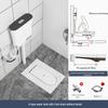 Compact Ceramic Squat Toilet with Flip Lid and Cover Plate