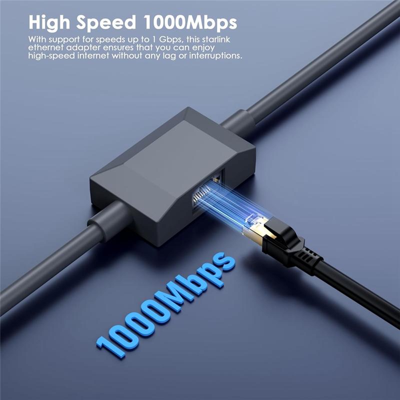 Klarer Ethernet-Adapter Für Starlink Gen 2 26AWG Starlink Ersatzkabel Verlängerung Ethernet-Kabel Mit RJ45-Anschluss (30FT)