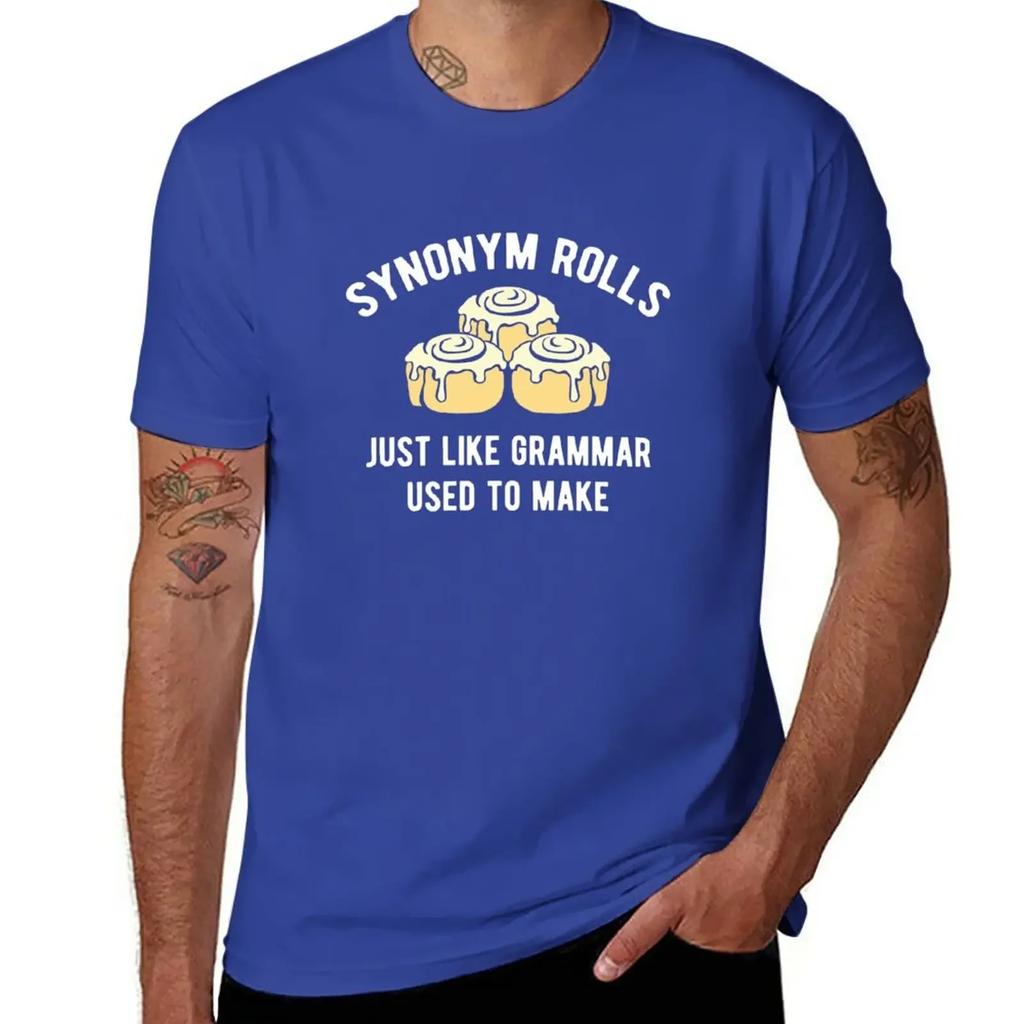 Synonym Rolls Just Like Grammar Used To Make T-Shirt Aesthetic Clothes Blanks Mens Cotton T Shirts