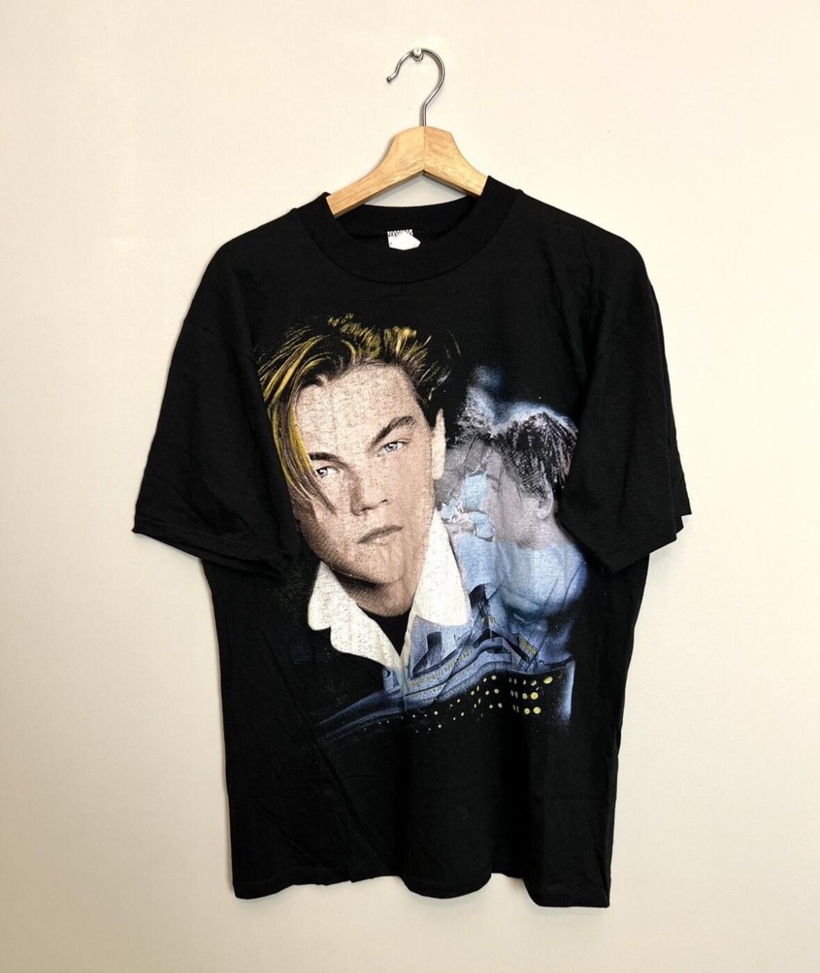 Vintage 90s Leonardo Dicaprio Leo Movie Rap Tee Rare Hype Unisex T-Shirt XXL