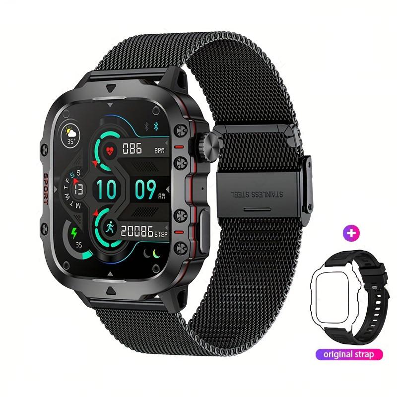 2024 Smart Watch 1.96 Inch Large Screen HD Bluetooth Call SOS Voice Assistant Men Women Smartwatch Sports Fitness Tracker