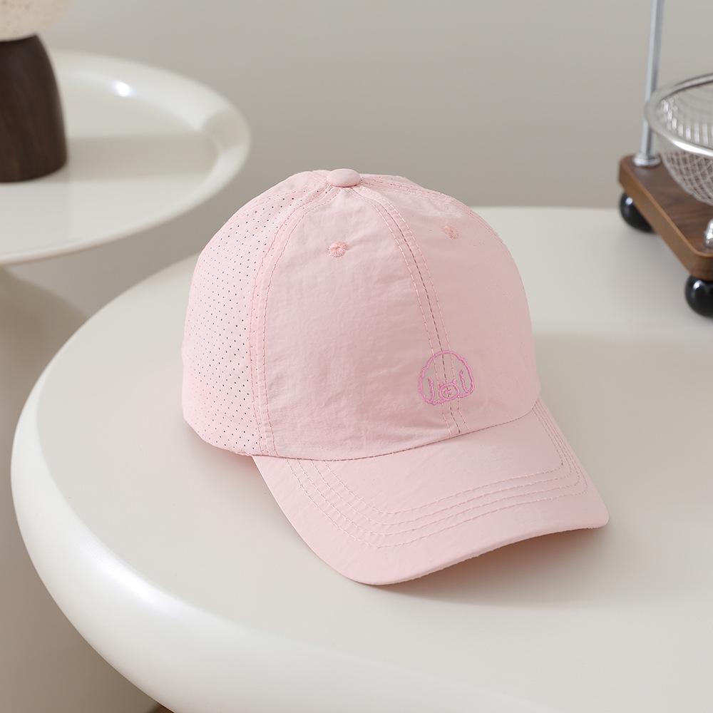 Kids' Quick-Dry Sun Hat with Embroidered Pug - Baseball Cap Style for Boys & Girls