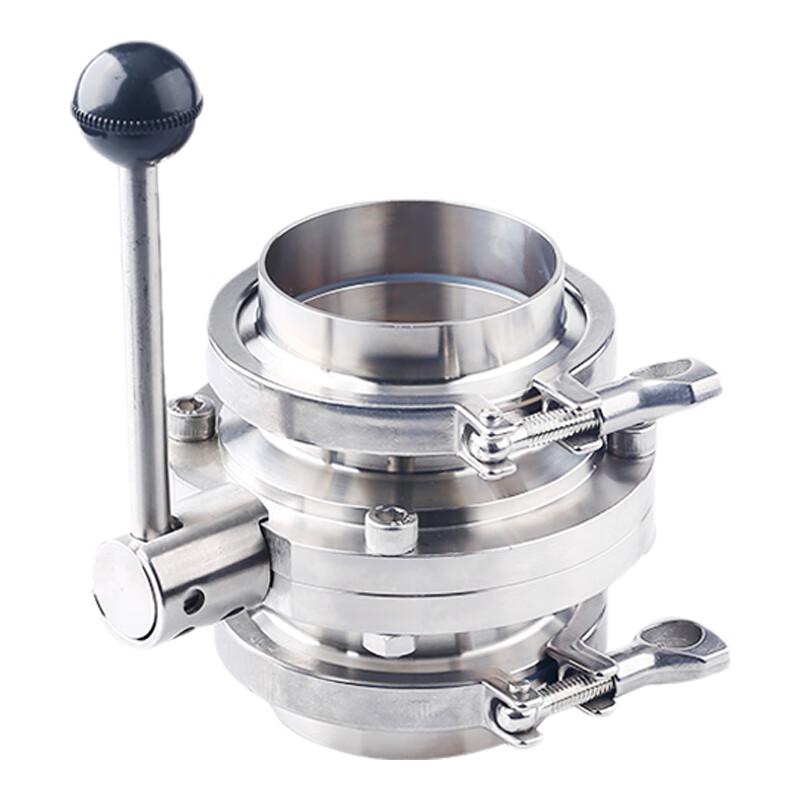 304 SS Sanitary Quick-Connect Clamp Butterfly Valve