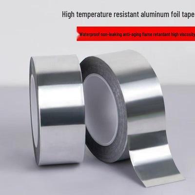 Thickened High-Temp Resistant Aluminum Foil Tape: Waterproof, Self-Adhesive, Sun-Protective, Anti-Aging Pipe Wrap.