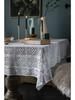 Bohemian Chic Häkelspitze Tischdecke - Aushöhlendes Design, Perfekt für Dinner & Partys, Bauernhausstil, Polyester, Rechteckig