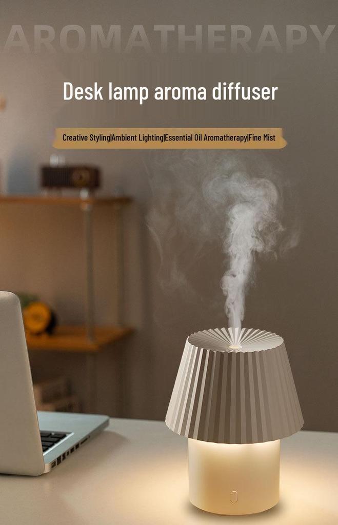 2026 Portable Mini Mushroom Lamp Humidifier: Aromatherapy Essential Oil Diffuser for Bedroom Desktop