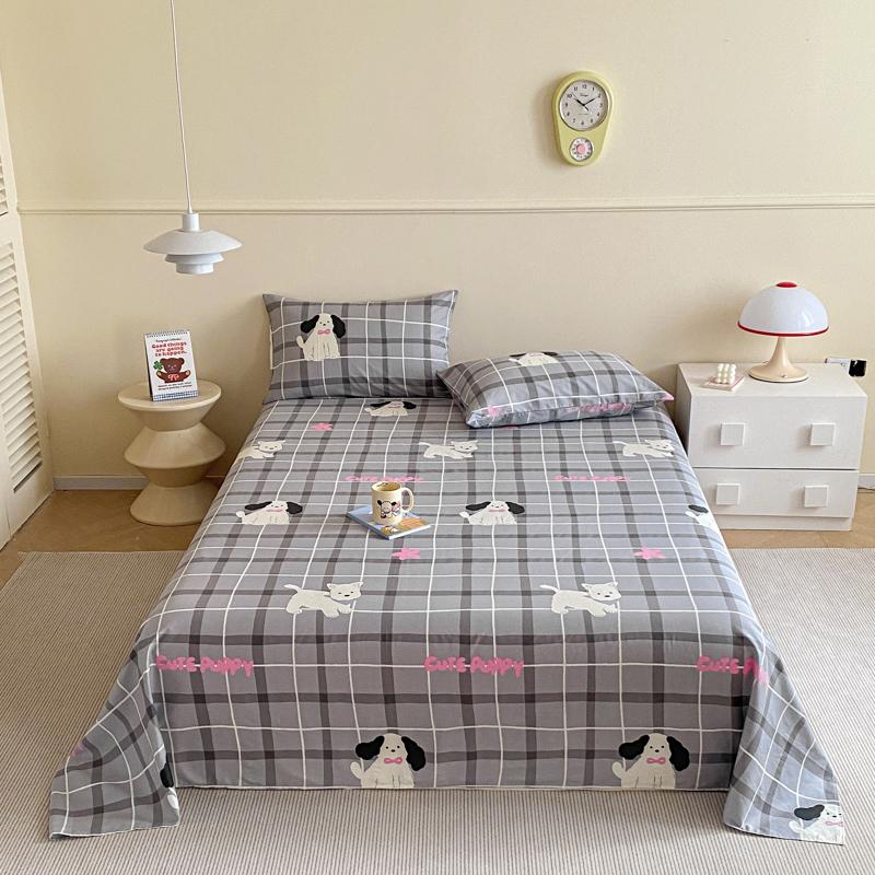 Cotton Bed Flat Sheet for Double Bed Plain Solid Color Top Sheets Single/Queen/King Flat Bedsheets Home Bed Linen Sheets