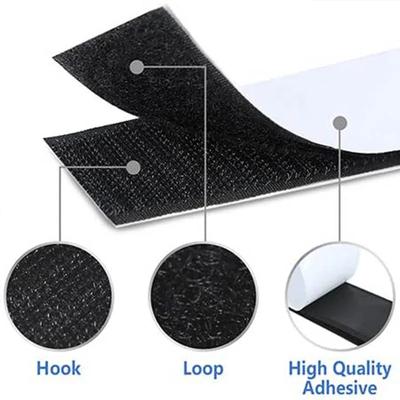 Stark selbstklebendes Klettband Rechteck Nylon Aufkleber Klebeband mit starkem Kleber für DIY Basteln