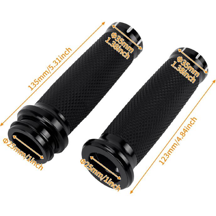 Electronic Throttle 1" Handlebar Grips for 25mm Handle Bars Universal Fit for Harley Softail Deluxe Breakout Low Rider Street Glide Road King Electra