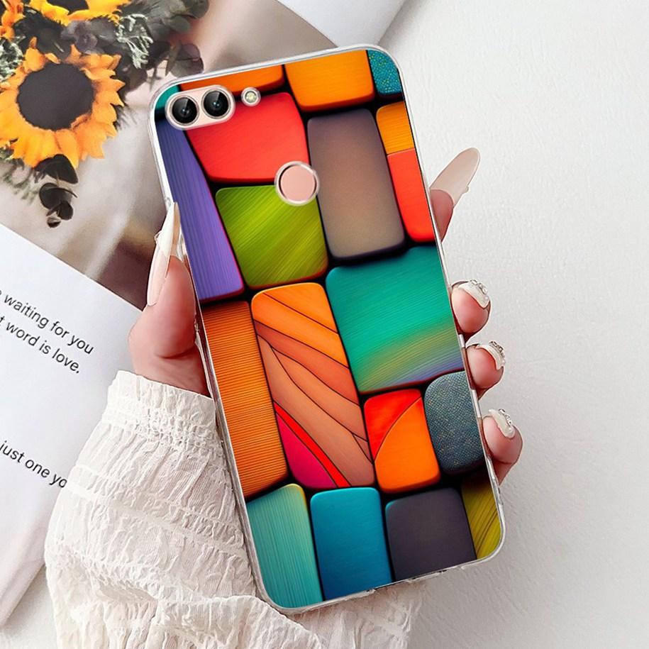 For Huawei P Smart Case FIG-LX1 FIG-LX2 FIG-LX3 Cover Luxury Dragon Lion Soft Silicone Phone Cases For Huawei Psmart 2018 Bumper