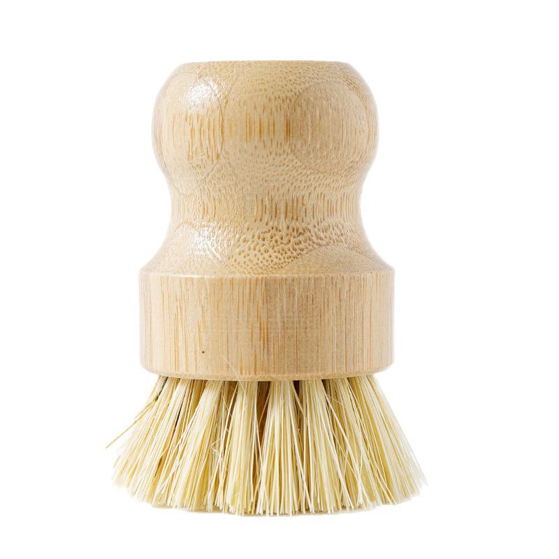 Bambus Küchenbürsten Set: Kurzstielige Geschirr- und Topfreinigung mit Sisalborsten